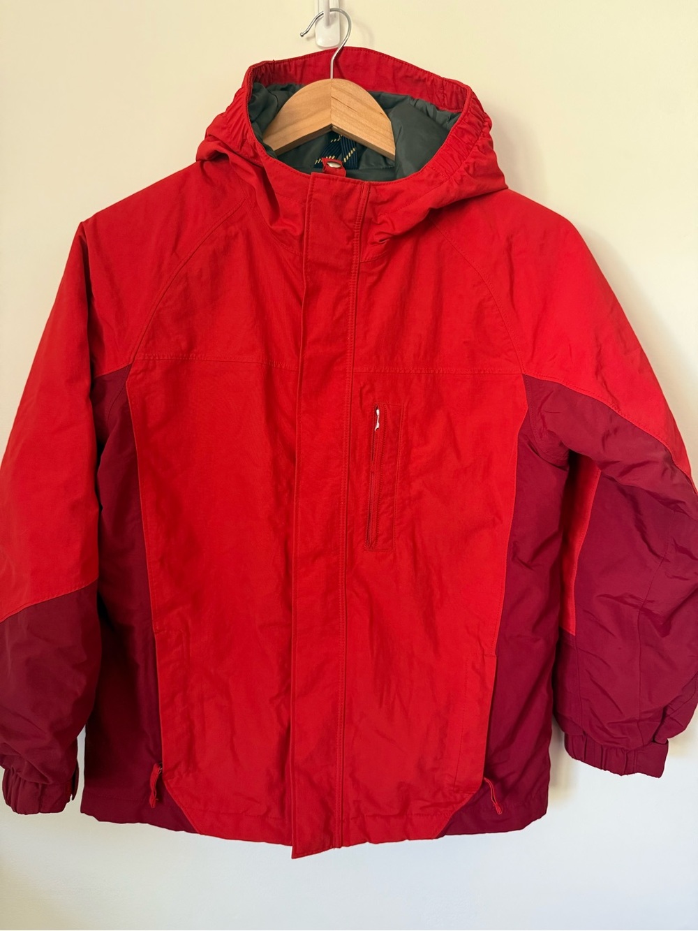 Lands' End Squall Hooded Kids Coat / Jacket- Red